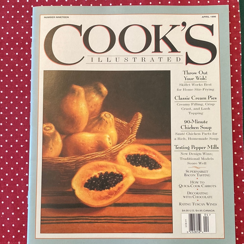 5 issues of Cook's Illustrated magazine.